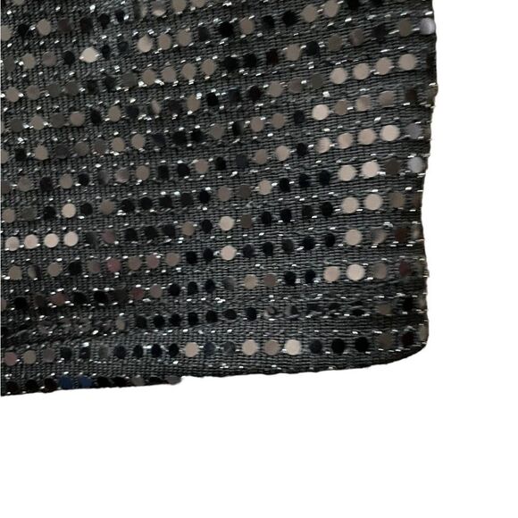 NWT SINCERELY JULES Sequin Sleeveless Crop Top Black Size Large - Picture 3 of 4